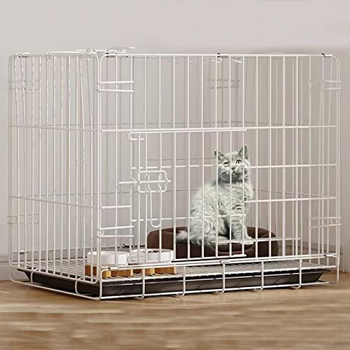 Katzengehege Indoor Outdoor Groß Metall Hundekäfig Faltbar Hundebox mit 2 Türen Gitterbox Hunde Katzen, Kleintiere Transportkäfig Auto Tierkäfig mit Bodenschale (Color : White, Size : 59 * 40 * 50cm) Katzengehege Indoor Outdoor Groß Metall Hundekäfig Faltbar Hundebox mit 2 Türen Gitterbox Hunde Katzen, Kleintiere Transportkäfig Auto Tierkäfig mit Bodenschale (Color : White, Size : 59 * 40 * 50cm) von Generic