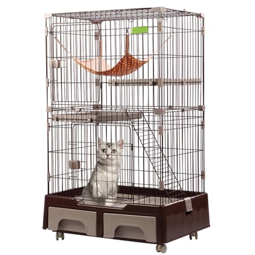 Katzengehege Outdoor, Katzentransportbox Mit Schublade, Katzentoilette Und Aufbewahrungsbox, Katzenlaufstall, Katzenkäfige Aus Metall Mit Extra Großer Hängematte, Käfig for Katzen for 1–2 Katzen Katzengehege Outdoor, Katzentransportbox Mit Schublade, Katzentoilette Und Aufbewahrungsbox, Katzenlaufstall, Katzenkäfige Aus Metall Mit Extra Großer Hängematte, Käfig for Katzen for 1–2 Katzen von Generic