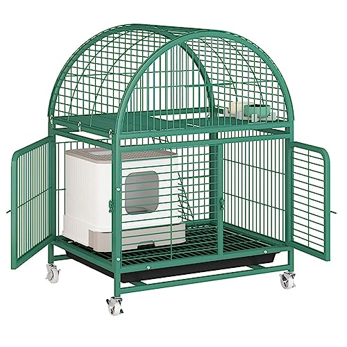 Katzengehege for Draußen aus Stahlrohr mit Universalrädern und Kollisionssichere Türschlösser Leicht Zu Bewegen, Partitionierung auf Mehreren Ebenen,Geeignet for Katzen, Hunde (Color : Green, Size : Katzengehege for Draußen aus Stahlrohr mit Universalrädern und Kollisionssichere Türschlösser Leicht Zu Bewegen, Partitionierung auf Mehreren Ebenen,Geeignet for Katzen, Hunde (Color : Green, Size : von Generic