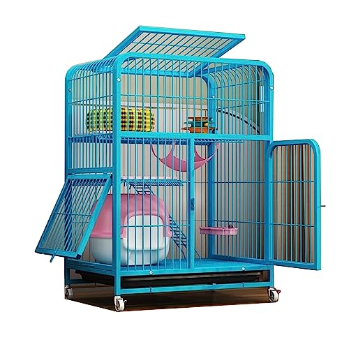 Katzengehege for Draußen mit Hochwertigen Universalrädern, Leicht zu Bewegen, Die Unterseite ist verschlüsselt, um EIN Einklemmen der Füße zu Verhindern Geeignet for Katzen, Hunde (Color : Blue, Siz Katzengehege for Draußen mit Hochwertigen Universalrädern, Leicht zu Bewegen, Die Unterseite ist verschlüsselt, um EIN Einklemmen der Füße zu Verhindern Geeignet for Katzen, Hunde (Color : Blue, Siz von Generic