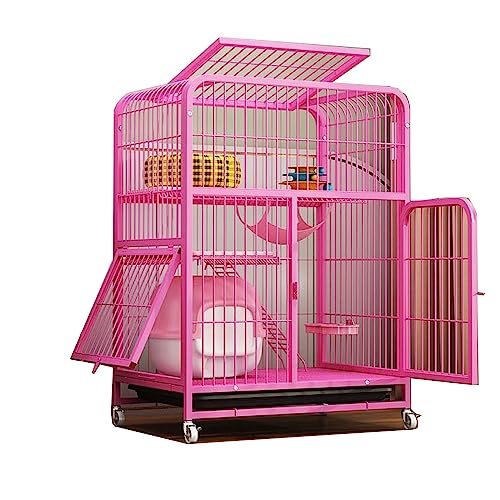 Katzengehege for Draußen mit Hochwertigen Universalrädern, Leicht zu Bewegen, Die Unterseite ist verschlüsselt, um EIN Einklemmen der Füße zu Verhindern Geeignet for Katzen, Hunde (Color : Pink, Siz Katzengehege for Draußen mit Hochwertigen Universalrädern, Leicht zu Bewegen, Die Unterseite ist verschlüsselt, um EIN Einklemmen der Füße zu Verhindern Geeignet for Katzen, Hunde (Color : Pink, Siz von Generic