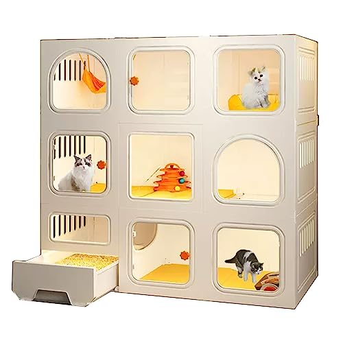 Katzengehege für Draußen mit Katzentoilette,Atmungsaktives, transparentes Sichtfenster,Großer Raum, Freie Aufteilung for Haustierkatzen, Hunde, Kaninchen (Size : 106 * 46.5 * 106cm, Color : Type B) Katzengehege für Draußen mit Katzentoilette,Atmungsaktives, transparentes Sichtfenster,Großer Raum, Freie Aufteilung for Haustierkatzen, Hunde, Kaninchen (Size : 106 * 46.5 * 106cm, Color : Type B) von Generic