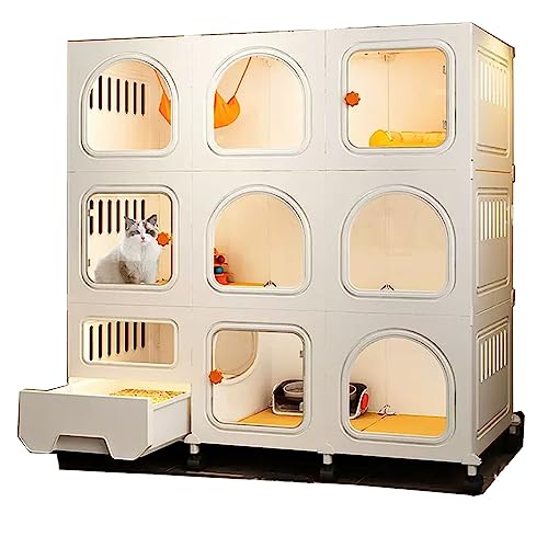 Katzengehege für Draußen mit Katzentoilette,Atmungsaktives, transparentes Sichtfenster,Großer Raum, Freie Aufteilung for Haustierkatzen, Hunde, Kaninchen (Size : 106 * 46.5 * 110cm, Color : Type A) Katzengehege für Draußen mit Katzentoilette,Atmungsaktives, transparentes Sichtfenster,Großer Raum, Freie Aufteilung for Haustierkatzen, Hunde, Kaninchen (Size : 106 * 46.5 * 110cm, Color : Type A) von Generic
