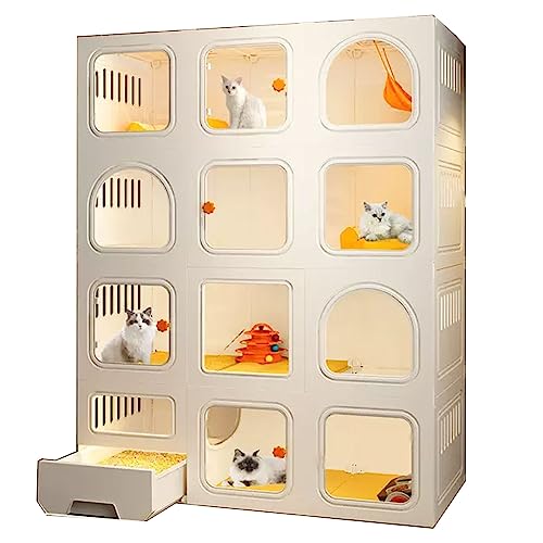 Katzengehege für Draußen mit Katzentoilette,Atmungsaktives, transparentes Sichtfenster,Großer Raum, Freie Aufteilung for Haustierkatzen, Hunde, Kaninchen (Size : 106 * 46.5 * 141cm, Color : Type C) Katzengehege für Draußen mit Katzentoilette,Atmungsaktives, transparentes Sichtfenster,Großer Raum, Freie Aufteilung for Haustierkatzen, Hunde, Kaninchen (Size : 106 * 46.5 * 141cm, Color : Type C) von Generic