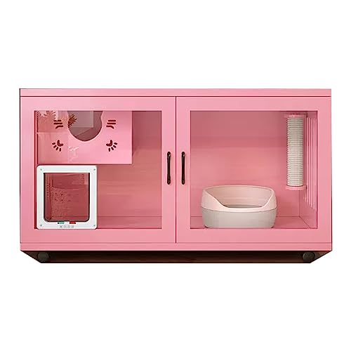 Katzengehege für Draußen mit Schwenkbaren Rädern und Freier Tür,Transparent, Sichtbar und Atmungsaktiv,Katzen Kommen und Gehen frei Geeignet für Katzen, Hunde (Color : Pink, Size : 60 * 120 * 60cm) Katzengehege für Draußen mit Schwenkbaren Rädern und Freier Tür,Transparent, Sichtbar und Atmungsaktiv,Katzen Kommen und Gehen frei Geeignet für Katzen, Hunde (Color : Pink, Size : 60 * 120 * 60cm) von Generic