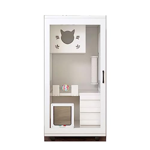 Katzengehege für Draußen mit Schwenkbaren Rädern und Freier Tür,Transparent, Sichtbar und Atmungsaktiv,Katzen Kommen und Gehen frei Geeignet für Katzen, Hunde (Color : White, Size : 120 * 60 * 60cm) Katzengehege für Draußen mit Schwenkbaren Rädern und Freier Tür,Transparent, Sichtbar und Atmungsaktiv,Katzen Kommen und Gehen frei Geeignet für Katzen, Hunde (Color : White, Size : 120 * 60 * 60cm) von Generic