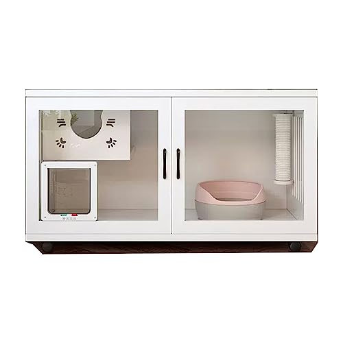 Katzengehege für Draußen mit Schwenkbaren Rädern und Freier Tür,Transparent, Sichtbar und Atmungsaktiv,Katzen Kommen und Gehen frei Geeignet für Katzen, Hunde (Color : White, Size : 60 * 120 * 60cm) Katzengehege für Draußen mit Schwenkbaren Rädern und Freier Tür,Transparent, Sichtbar und Atmungsaktiv,Katzen Kommen und Gehen frei Geeignet für Katzen, Hunde (Color : White, Size : 60 * 120 * 60cm) von Generic