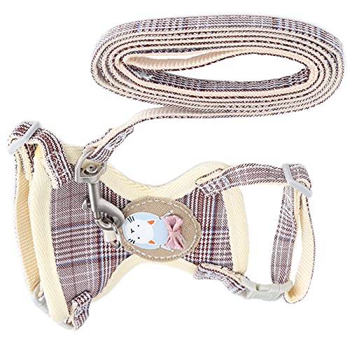 Katzengeschirr und Leine, Katzenleine und Geschirr-Set, Katzengeschirr, Ausbruchsicher, Verstellbar, Weicher Kätzchen-Westengurt, Bequeme Outdoor-Westengeschirre Zum Katzengeschirr und Leine, Katzenleine und Geschirr-Set, Katzengeschirr, Ausbruchsicher, Verstellbar, Weicher Kätzchen-Westengurt, Bequeme Outdoor-Westengeschirre Zum von Generic