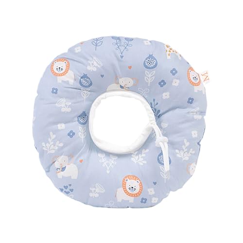 Katzenhalsband, weich, zur Genesung, E-Halsband, verstellbar, um Lecken zu verhindern, bequem, leicht, für den Hals nach der Behandlung, süßer Katzendonut (Katze M) Cjw810 (Light Blue, 29cm) von Generic