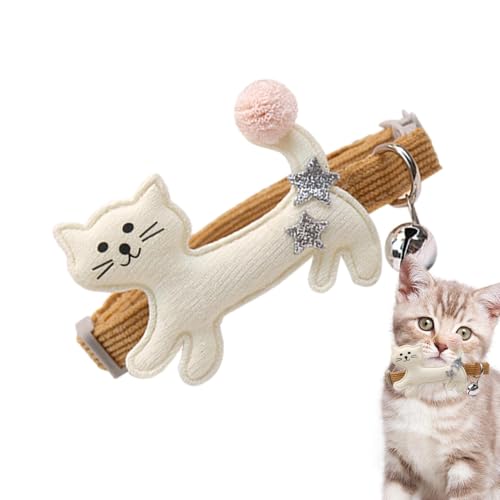 Katzenhalsband mit Glöckchen, Katzenhalsband, separates Katzenhalsband aus Plüsch, niedlich, bequem und verstellbar, für Katzen, Kätzchen, Welpen und mit Katzenhalsband mit Glöckchen, Katzenhalsband, separates Katzenhalsband aus Plüsch, niedlich, bequem und verstellbar, für Katzen, Kätzchen, Welpen und mit von Generic