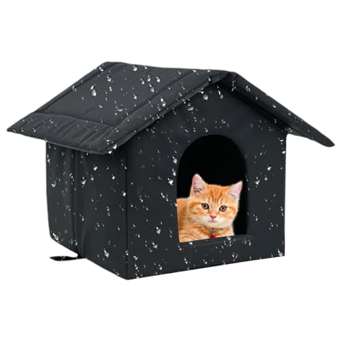 Katzenhaus für draußen, wetterfest, für Katzen im Freien | Zubehör für Garten- und Wandertiere für Hof, Bauernhof, Terrasse, Wohnzimmer, Katzenklappe Katzenhaus für draußen, wetterfest, für Katzen im Freien | Zubehör für Garten- und Wandertiere für Hof, Bauernhof, Terrasse, Wohnzimmer, Katzenklappe von Generic