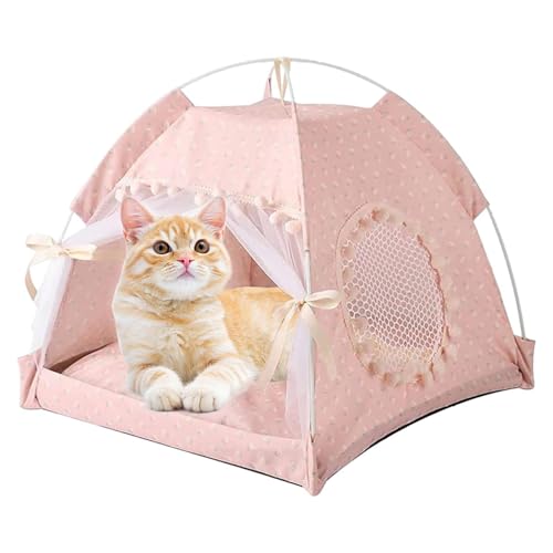 Katzenhausbett innen | Zelt Princess Schlafhaus Zwinger | Hundehütten | Atmungsaktives Tuch Haustier Schlafwerkzeug für Katzen, Hunde und andere Kleintiere Katzenhausbett innen | Zelt Princess Schlafhaus Zwinger | Hundehütten | Atmungsaktives Tuch Haustier Schlafwerkzeug für Katzen, Hunde und andere Kleintiere von Generic
