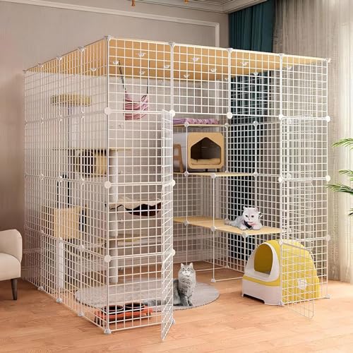 Katzenkäfig Für Selbermachen, Großer Katzenkäfig, Katzenlaufstall Für Den Innenbereich, Abnehmbarer Drahtkäfig Für Kleintiere, Geräumiges, Langlebiges Haustiergehege, Für 1–4 Katzen Katzenkäfig Für Selbermachen, Großer Katzenkäfig, Katzenlaufstall Für Den Innenbereich, Abnehmbarer Drahtkäfig Für Kleintiere, Geräumiges, Langlebiges Haustiergehege, Für 1–4 Katzen von Generic