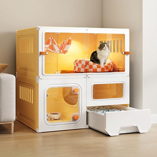 Katzenkäfig für den Innenbereich, Katzenkäfig, DIY-Katzenkäfig für den Innenbereich, Katzen mit Katzentoilette, Kätzchenkäfig, einfach zusammenzubauen, für 1–2 kleine Katzen (Größe: 70 x 45 x 70 cm) Katzenkäfig für den Innenbereich, Katzenkäfig, DIY-Katzenkäfig für den Innenbereich, Katzen mit Katzentoilette, Kätzchenkäfig, einfach zusammenzubauen, für 1–2 kleine Katzen (Größe: 70 x 45 x 70 cm) von Generic