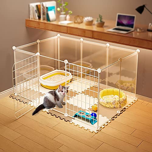 Katzenkäfig für den Innenbereich, Katzenkäfig, Katzenkäfig für den Innenbereich, für 1–2 Katzen – für kleine Hauskatzen, Katzenwelpen (Farbe: ohne Deckel, Größe: 11 von Generic