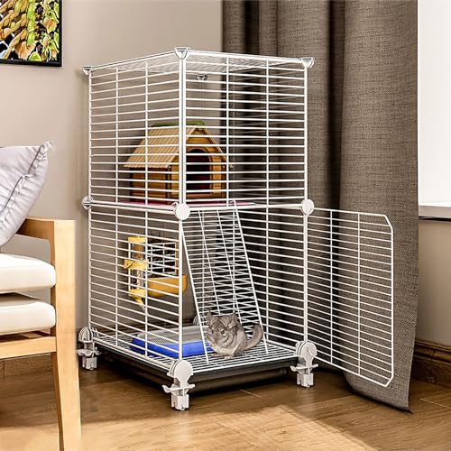 Katzenkäfig für den Innenbereich, Katzenkäfig für den Innenbereich, Chinchillakäfig, Kleintierkäfige für Katzen, für den Innenbereich, Chinchilla, Meerschweinchen (Farbe: Weiß, Größe: 39 x 39 x 76 cm) Katzenkäfig für den Innenbereich, Katzenkäfig für den Innenbereich, Chinchillakäfig, Kleintierkäfige für Katzen, für den Innenbereich, Chinchilla, Meerschweinchen (Farbe: Weiß, Größe: 39 x 39 x 76 cm) von Generic