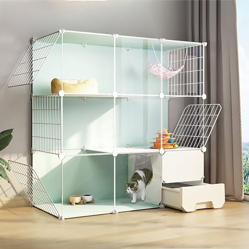Katzenkäfig für den Innenbereich, Katzenkäfig für den Innenbereich, Katzenhütte, Katzenzucht, kann frei zusammengebaut werden, Haustierkäfig für Meerschweinchen, klein (Größe: 107 x 37 x 107 cm) Katzenkäfig für den Innenbereich, Katzenkäfig für den Innenbereich, Katzenhütte, Katzenzucht, kann frei zusammengebaut werden, Haustierkäfig für Meerschweinchen, klein (Größe: 107 x 37 x 107 cm) von Generic