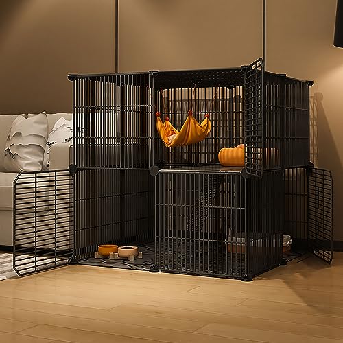 Katzenkäfig für den Innenbereich, Katzenkäfige für den Innenbereich, großer Katzenkäfig, abnehmbarer zusätzlicher Katzenstall, für Katzen, schwarz/weiß (Farbe: Schwarz, Größe: 75 x 75 x 73 cm) Katzenkäfig für den Innenbereich, Katzenkäfige für den Innenbereich, großer Katzenkäfig, abnehmbarer zusätzlicher Katzenstall, für Katzen, schwarz/weiß (Farbe: Schwarz, Größe: 75 x 75 x 73 cm) von Generic