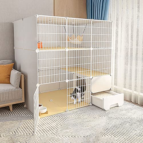 Katzenkäfig für den Innenbereich, abnehmbares Metalldraht, Katzengehege für Balkon – DIY Zwinger Box perfekt für Kleintiere, Welpen, Kätzchen – Meerschweinchenkäfige Katzenkäfig für den Innenbereich, abnehmbares Metalldraht, Katzengehege für Balkon – DIY Zwinger Box perfekt für Kleintiere, Welpen, Kätzchen – Meerschweinchenkäfige von Generic