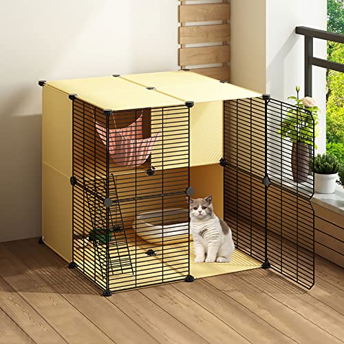 Katzenkäfig für den Innenbereich, großer Katzenkäfig, Laufstall für den Innenbereich, abnehmbare 2-stöckige Katzenzwinger aus Draht, Katzenkäfig mit Hängematte und Katzenzwinger Katzenkäfig für den Innenbereich, großer Katzenkäfig, Laufstall für den Innenbereich, abnehmbare 2-stöckige Katzenzwinger aus Draht, Katzenkäfig mit Hängematte und Katzenzwinger von Generic