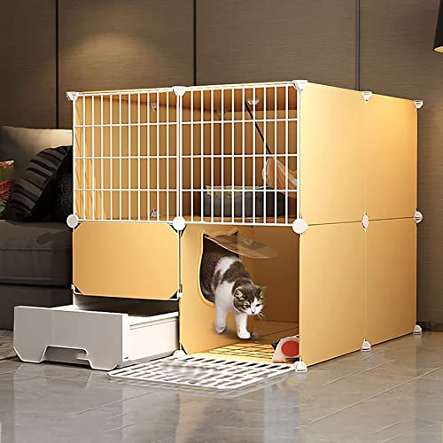 Katzenkäfig für den Innenbereich, großer Katzenkäfig – Katzenkäfig für den Innenbereich, abnehmbarer Draht, Katzenkäfig für den Innenbereich mit Katzentoilette, Platz für 1–4 Katzen (Größe Katzenkäfig für den Innenbereich, großer Katzenkäfig – Katzenkäfig für den Innenbereich, abnehmbarer Draht, Katzenkäfig für den Innenbereich mit Katzentoilette, Platz für 1–4 Katzen (Größe von Generic