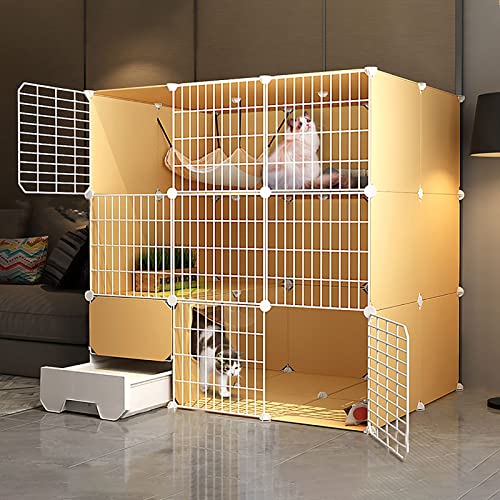 Katzenkäfig für den Innenbereich, großer Katzenkäfig – Katzenkäfig für den Innenbereich, abnehmbarer Draht, Katzenkäfig für den Innenbereich mit Katzentoilette, Platz für 1–4 Katzen (Größe Katzenkäfig für den Innenbereich, großer Katzenkäfig – Katzenkäfig für den Innenbereich, abnehmbarer Draht, Katzenkäfig für den Innenbereich mit Katzentoilette, Platz für 1–4 Katzen (Größe von Generic