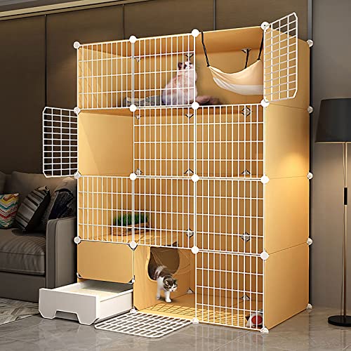 Katzenkäfig für den Innenbereich, großer Katzenkäfig – Katzenkäfig für den Innenbereich, abnehmbarer Draht, Katzenkäfig für den Innenbereich mit Katzentoilette, Platz für 1–4 Katzen (Größe Katzenkäfig für den Innenbereich, großer Katzenkäfig – Katzenkäfig für den Innenbereich, abnehmbarer Draht, Katzenkäfig für den Innenbereich mit Katzentoilette, Platz für 1–4 Katzen (Größe von Generic