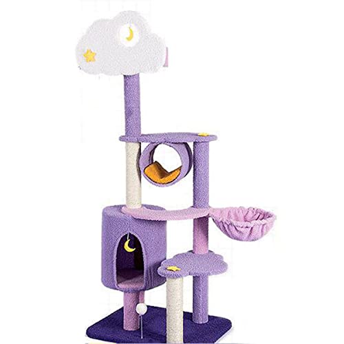 Katzenkletterturm, Katzenbaum für Indoor-Katzen mit Treppe und Katzenhütte, mehrstufiger Plüsch-Katzenbaum, Deluxe-Katzenbaum, Katzenbäume und Türme für große Katzen Katzenkletterturm, Katzenbaum für Indoor-Katzen mit Treppe und Katzenhütte, mehrstufiger Plüsch-Katzenbaum, Deluxe-Katzenbaum, Katzenbäume und Türme für große Katzen von Generic