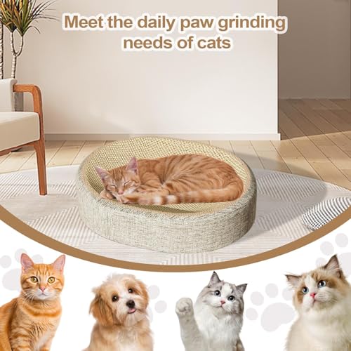 Katzenkratzbrett,Indoor Kratzbrett Für Hauskatzen - Sisalgeflochtene Pappe Katzenmöbel Wohnzimmer Schlafzimmer Boden Ecken von Generic
