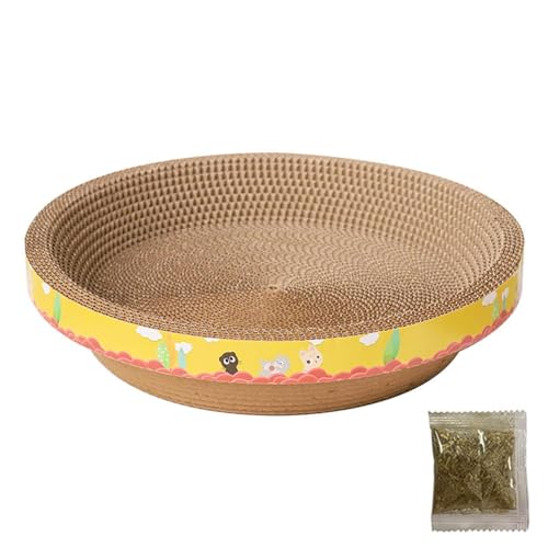 Katzenkratzschale aus Wellpappe, Katzenkratzbaum Karton, Katzenkratzschale Bett, Wellpappe Kratzer, Reversible Kitty Kratzpad, Hund Schleifen Kralle Spielzeug zum Schutz des Bodenvorhangs Katzenkratzschale aus Wellpappe, Katzenkratzbaum Karton, Katzenkratzschale Bett, Wellpappe Kratzer, Reversible Kitty Kratzpad, Hund Schleifen Kralle Spielzeug zum Schutz des Bodenvorhangs von Generic