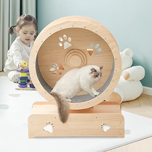 Katzenlaufrad, Laufband für Katzenübungen, austauschbare Landebahn, Katzenturm-Entertain-Riesenrad, Katzenrad-Trainingsgerät für Hauskatzen, Laufspaß beim Drehen und Kratzen Katzenlaufrad, Laufband für Katzenübungen, austauschbare Landebahn, Katzenturm-Entertain-Riesenrad, Katzenrad-Trainingsgerät für Hauskatzen, Laufspaß beim Drehen und Kratzen von Generic