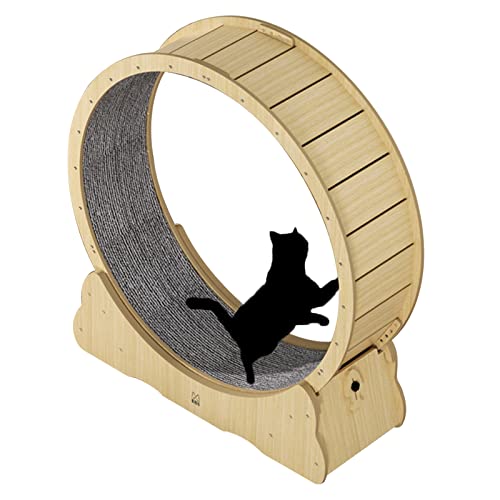 Katzenlaufrad Anti-Klemm-Katzenlaufband, stabiles und leises Katzenübungsrad, Katzenriesenrad mit winzigen Lücken – als Kratzbaum/Katzenwohnung/Katzenkratzunterlage (Größe: 90 cm/35,4 Zoll) von Generic