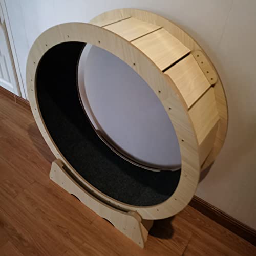Katzenlaufrad Hölzernes Laufband für Katzen, Übungsspielzeug für Katzen im Innenbereich, mit Bremse, Kleiner Spalt, leises Katzenlauf-Riesenrad 80/90/100 cm (Größe: M – Innendurchmesser 90 c Katzenlaufrad Hölzernes Laufband für Katzen, Übungsspielzeug für Katzen im Innenbereich, mit Bremse, Kleiner Spalt, leises Katzenlauf-Riesenrad 80/90/100 cm (Größe: M – Innendurchmesser 90 c von Generic