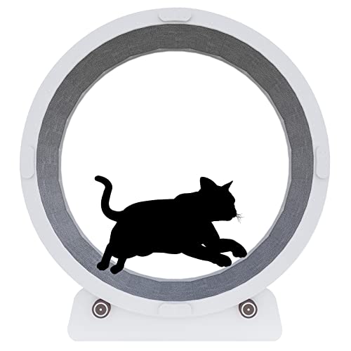 Katzenlaufrad Leises Katzenübungsrad Laufband für den Innenbereich, Hamsterrad mit runder Rotation/Katzenlaufrad, Riesenrad für Fitnessroller (Größe: M-90 cm (35,4 Zoll)) von Generic