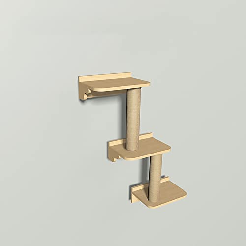 Katzenmöbel Wand, Katzenklettern Wand aus Massivem Holz, Katzenbett Wand, frei Kombinierbare Wandkletterleiter, Raumkapsel, Katzennest-Sprungplattform Katze Wandelement (Size : Three-Tier Climbing fr Katzenmöbel Wand, Katzenklettern Wand aus Massivem Holz, Katzenbett Wand, frei Kombinierbare Wandkletterleiter, Raumkapsel, Katzennest-Sprungplattform Katze Wandelement (Size : Three-Tier Climbing fr von Generic