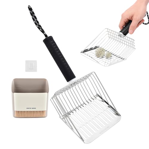 Katzenschaufel für Katzentoilette – Katzentoiletten-Reinigungsset – Kätzchenkot-Reinigungsschaufel-Set für Gartenarbeit, Bodenschutz, Haushaltsreinigung von Generic
