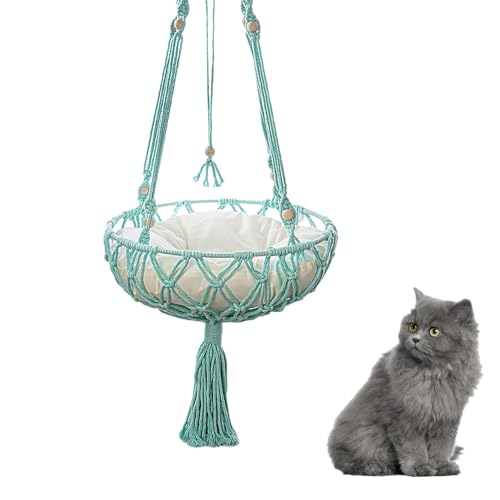 Katzenschaukelbett, Wandmontage, Katzenschaukel mit , Makramee-Katzenhängematte für , Makramee-Hängematte, Hängematte für Katzen, mit Junt Katzenschaukelbett, Wandmontage, Katzenschaukel mit , Makramee-Katzenhängematte für , Makramee-Hängematte, Hängematte für Katzen, mit Junt von Generic