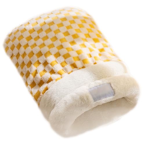 Katzenschlafsack für Hauskatzen, weicher Plüsch-Katzensack mit waschbarem, gemütlichem Katzenbett, Höhlen-Haustierversteck, Tunnel, Höhlen-Schlafsack, Haustiermatte, selbstwärmendes (B, A) von Generic