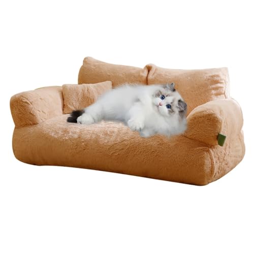 Katzensofa Winterhundbett weiche Katze Couch gefülltes Haustierbett Nicht rutschfestes Katzenfleisch-Sofa-Bett abnehmbar waschbares Absorption Dampproof Haustiersofa (m) von Generic