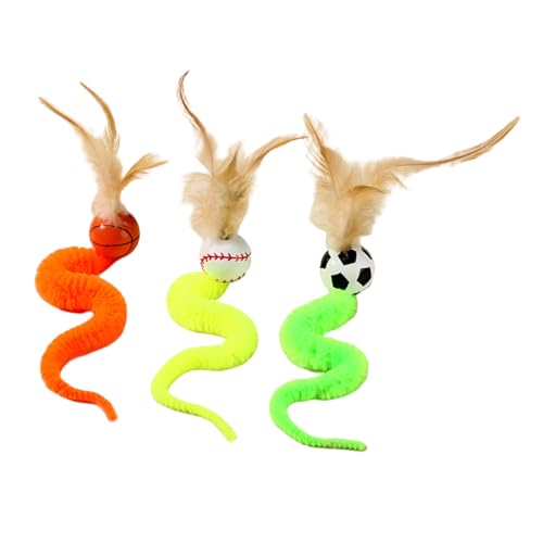 Katzenspielzeug, interaktiver Katzenspielzeugball, Zahnungsanreicherung, 3-teilig, farbiger Schwanz, hohe Elastizität, für Haustiere, Jagd, Vogelübung, Zuhause, Outdoor Katzenspielzeug, interaktiver Katzenspielzeugball, Zahnungsanreicherung, 3-teilig, farbiger Schwanz, hohe Elastizität, für Haustiere, Jagd, Vogelübung, Zuhause, Outdoor von Generic