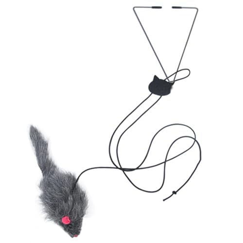 Katzenspielzeug Maus zum Aufhängen an der Tür – interaktives Katzenspielzeug aus Plüsch, einziehbar, mit verstellbarer Schnalle, Funny Cat Toy Rope Play Supplies für Katzen und Kätzchen im Katzenspielzeug Maus zum Aufhängen an der Tür – interaktives Katzenspielzeug aus Plüsch, einziehbar, mit verstellbarer Schnalle, Funny Cat Toy Rope Play Supplies für Katzen und Kätzchen im von Generic