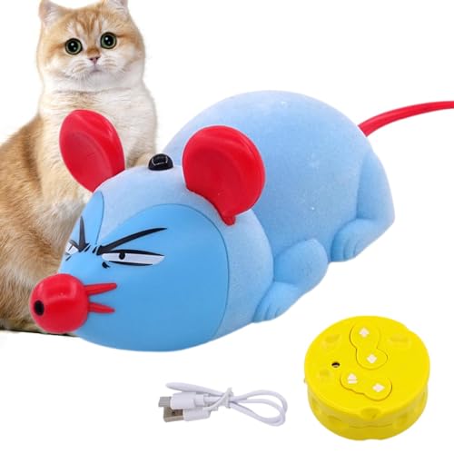 Katzenspielzeugmaus, ferngesteuerte Maus für Katzen | Fernbedienung mit Simulationsmaus für das Katzentraining, verbessert die Mensch-Haustier-Interaktion reduziert die Langeweile der Katze Gio von Generic