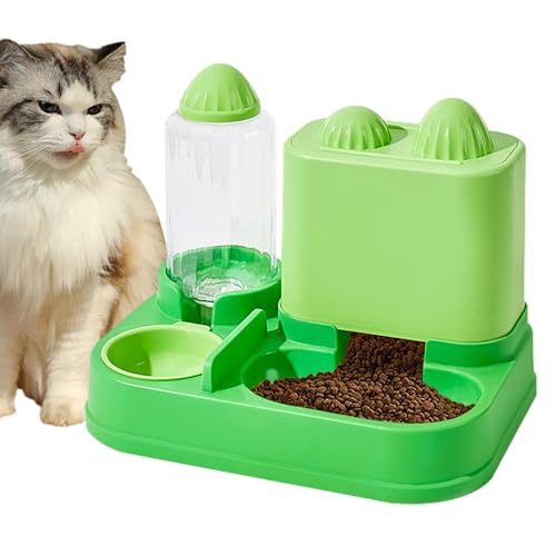 Katzenteller für Futter und Wasser, Futternapf für Katzen, 2-in-1 mit Schwerkraft-Biene/Kakteen und Futternapf für Haustiere, Haustiertränke mit Schüssel Katzenteller für Futter und Wasser, Futternapf für Katzen, 2-in-1 mit Schwerkraft-Biene/Kakteen und Futternapf für Haustiere, Haustiertränke mit Schüssel von Generic