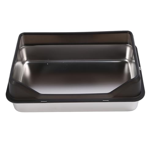 Katzentoilette, Große, Leicht zu Reinigende, Spritzwassergeschützte Katzentoilette für Haustiere (Black) von Generic
