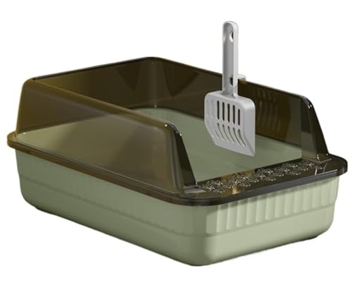 Katzentoilette, Katzentoilette, Katzentoilette, hohe Seiten, halbgeschlossenes PP-Material, auslaufsicher, abnehmbar, 18 l, großes Fassungsvermögen, für kleine Haustiere, Tierbedarf für unterwegs (Grü Katzentoilette, Katzentoilette, Katzentoilette, hohe Seiten, halbgeschlossenes PP-Material, auslaufsicher, abnehmbar, 18 l, großes Fassungsvermögen, für kleine Haustiere, Tierbedarf für unterwegs (Grü von Generic