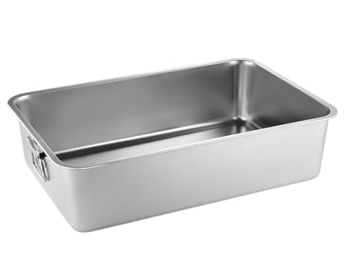Katzentoilette, Katzentoilette für Haustiere, Katzentoilette aus Edelstahl, Katzen-/Kaninchentoilette mit hohen Seitenwänden, multifunktionale, glatte Oberfläche und leicht zu reinigende Haustierbedar Katzentoilette, Katzentoilette für Haustiere, Katzentoilette aus Edelstahl, Katzen-/Kaninchentoilette mit hohen Seitenwänden, multifunktionale, glatte Oberfläche und leicht zu reinigende Haustierbedar von Generic