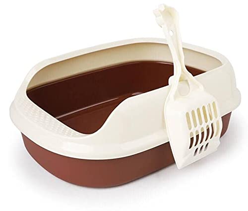 Katzentoilette Haustier Hundetoilette Katzentoilette Katzentoilette Katze Hundetablett Teddy Anti-Splash Toilette mit Katzenstreu Schaufel Welpe Katze Indoor Home Sandbox Haustiertoilette (Farbe: Burg Katzentoilette Haustier Hundetoilette Katzentoilette Katzentoilette Katze Hundetablett Teddy Anti-Splash Toilette mit Katzenstreu Schaufel Welpe Katze Indoor Home Sandbox Haustiertoilette (Farbe: Burg von Generic