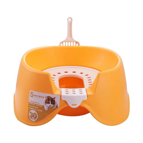 Katzentoilette Offene Haustiertoilette, Katzentoilette, Katzentoilette, Spritzwassergeschützte Bettpfanne, Tragbarer Katzensandkasten Mit Hohen Seiten, Für Alle Arten Von, Orange Katzentoilette Offene Haustiertoilette, Katzentoilette, Katzentoilette, Spritzwassergeschützte Bettpfanne, Tragbarer Katzensandkasten Mit Hohen Seiten, Für Alle Arten Von, Orange von Generic