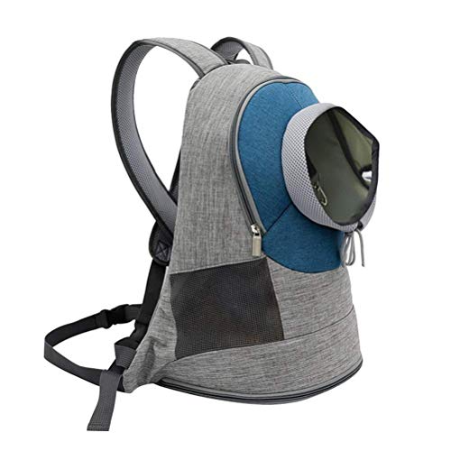 Katzentragetasche Hund Reisetaschen Haustier Tragbare Welpentrage Atmungsaktiv Outdoor Haustier Tragetasche Rucksack (Farbe: Blau, Größe: Medium), Packbarer Ultraleichter Rucksack von Generic