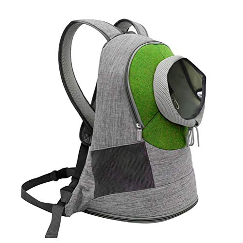 Katzentragetasche Hund Reisetaschen Haustier Tragbare Welpentrage Atmungsaktiv Outdoor Haustier Tragetasche Rucksack (Farbe: Grün, Größe: Large), Packbarer Ultraleichter Rucksack von Generic